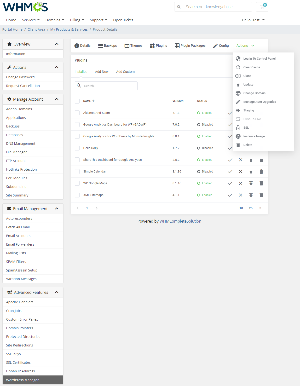 DirectAdmin Extended For WHMCS: Module Screenshot 41