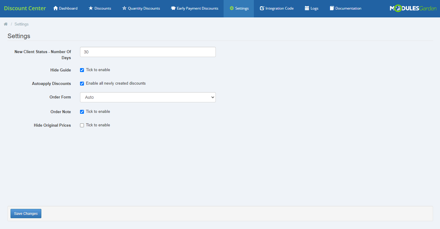 Discount Center For WHMCS: Module Screenshot 19