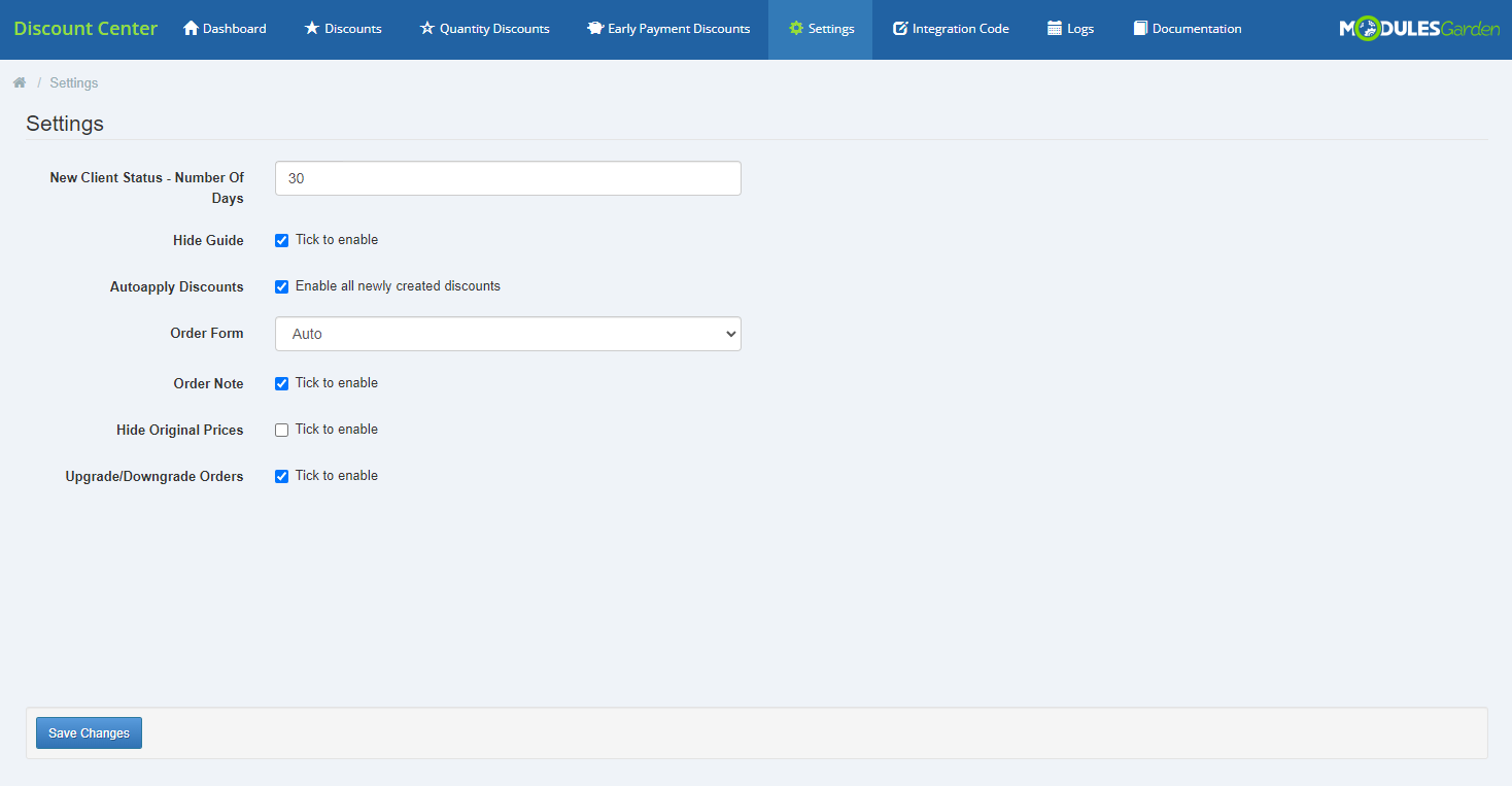 Discount Center For WHMCS: Module Screenshot 24