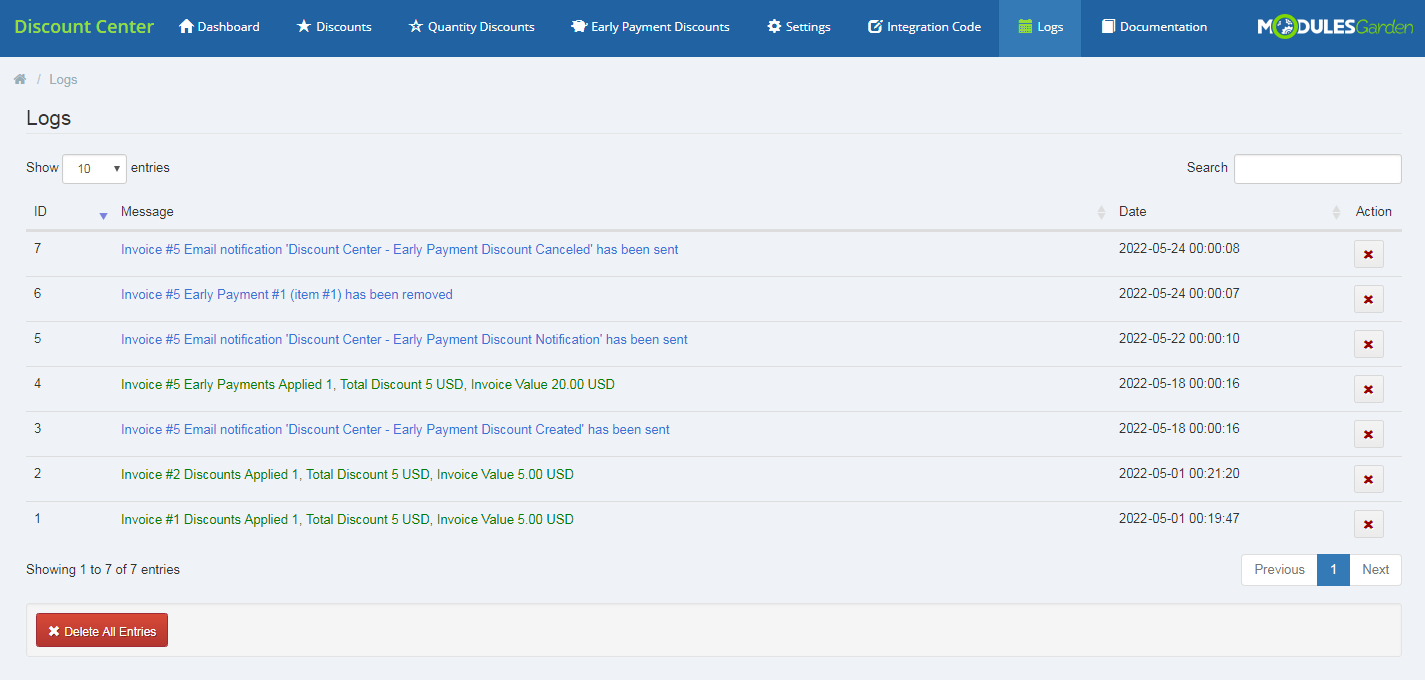 Discount Center For WHMCS: Module Screenshot 26