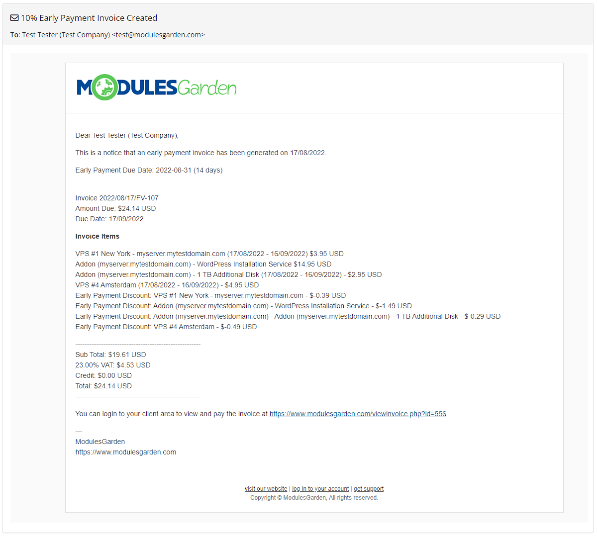 Discount Center For WHMCS: Module Screenshot 7