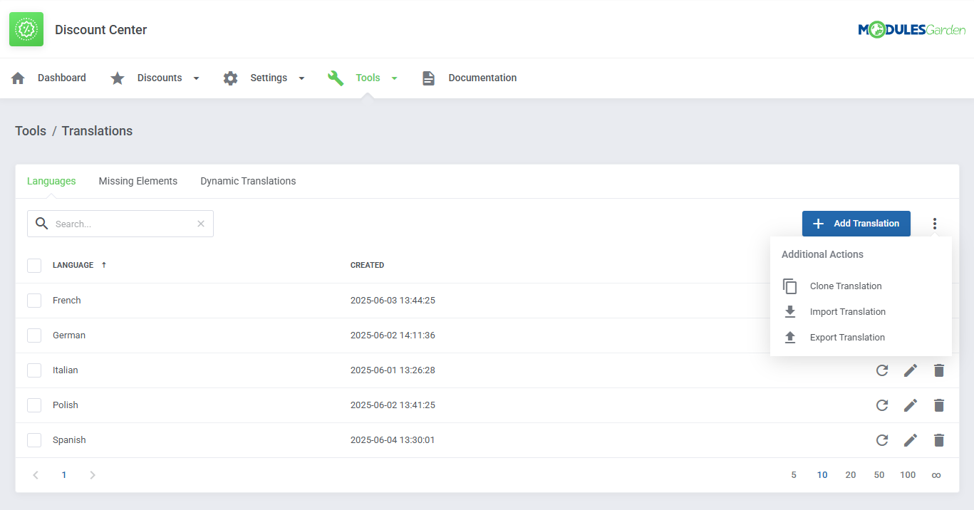 Discount Center For WHMCS: Module Screenshot 26