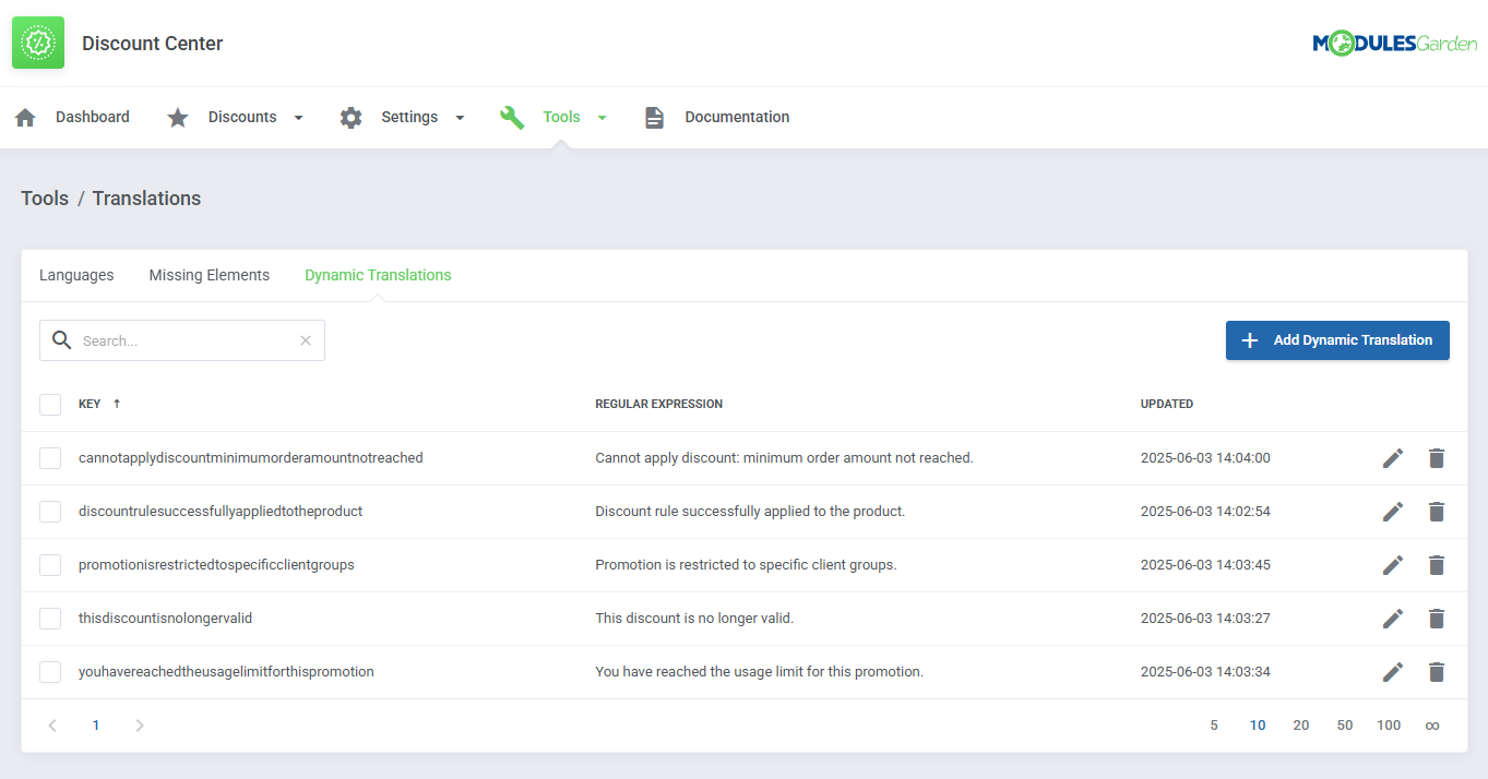 Discount Center For WHMCS: Module Screenshot 30