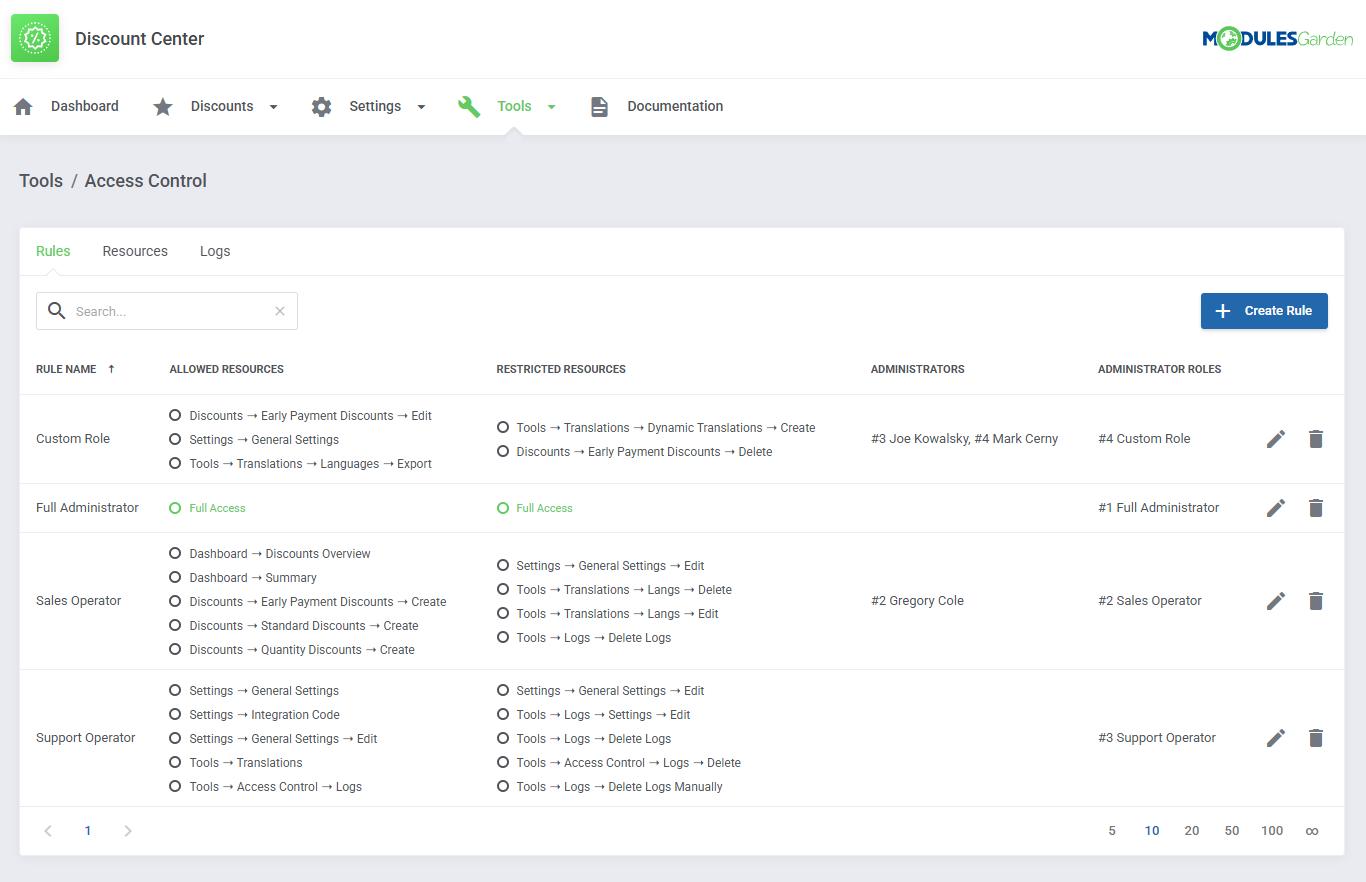 Discount Center For WHMCS: Module Screenshot 33