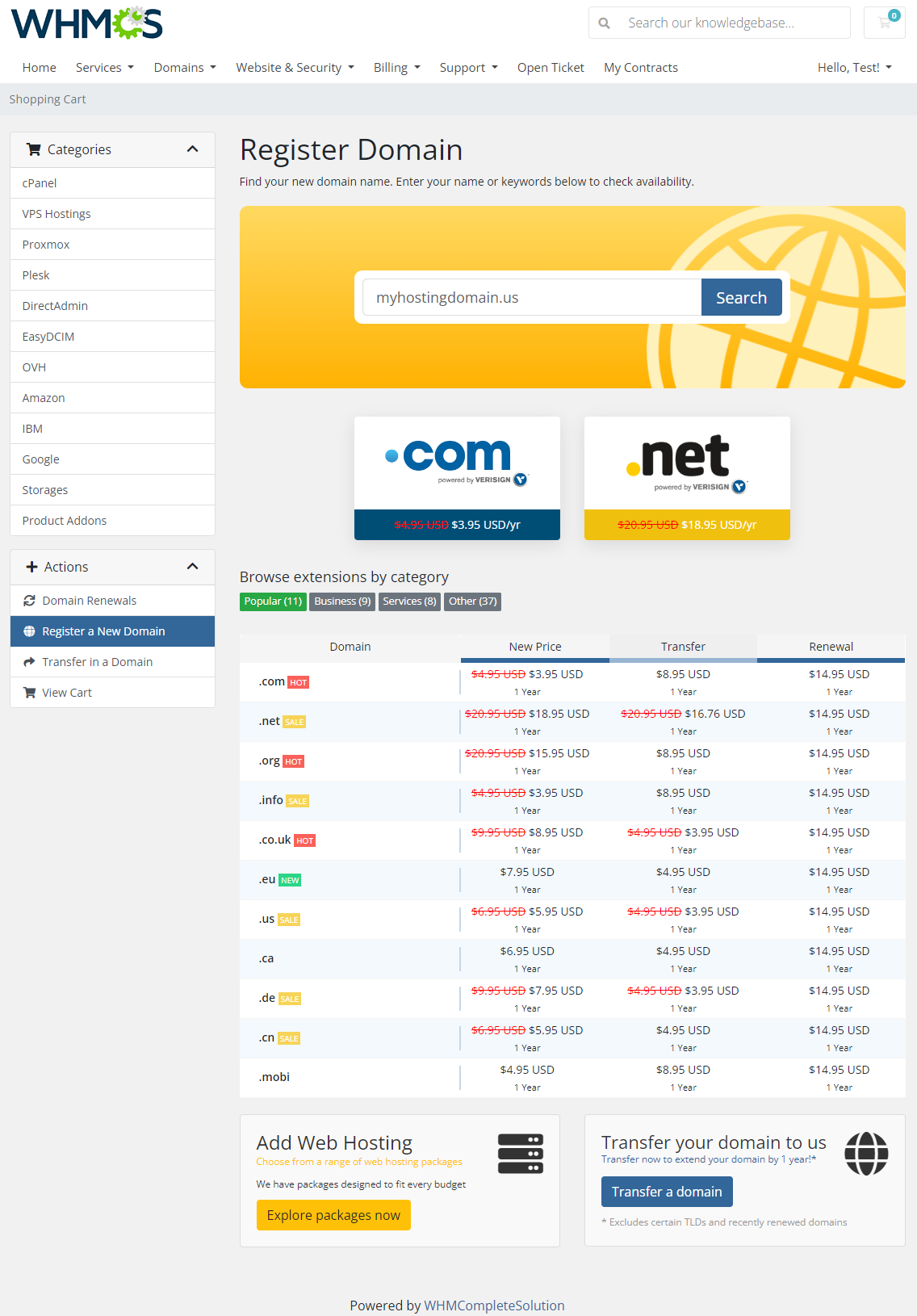 Discount Center For WHMCS: Module Screenshot 3