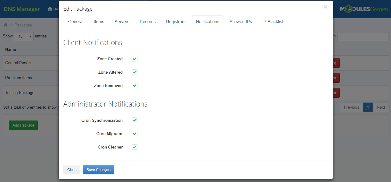 DNS Manager For WHMCS: Module Screenshot 32