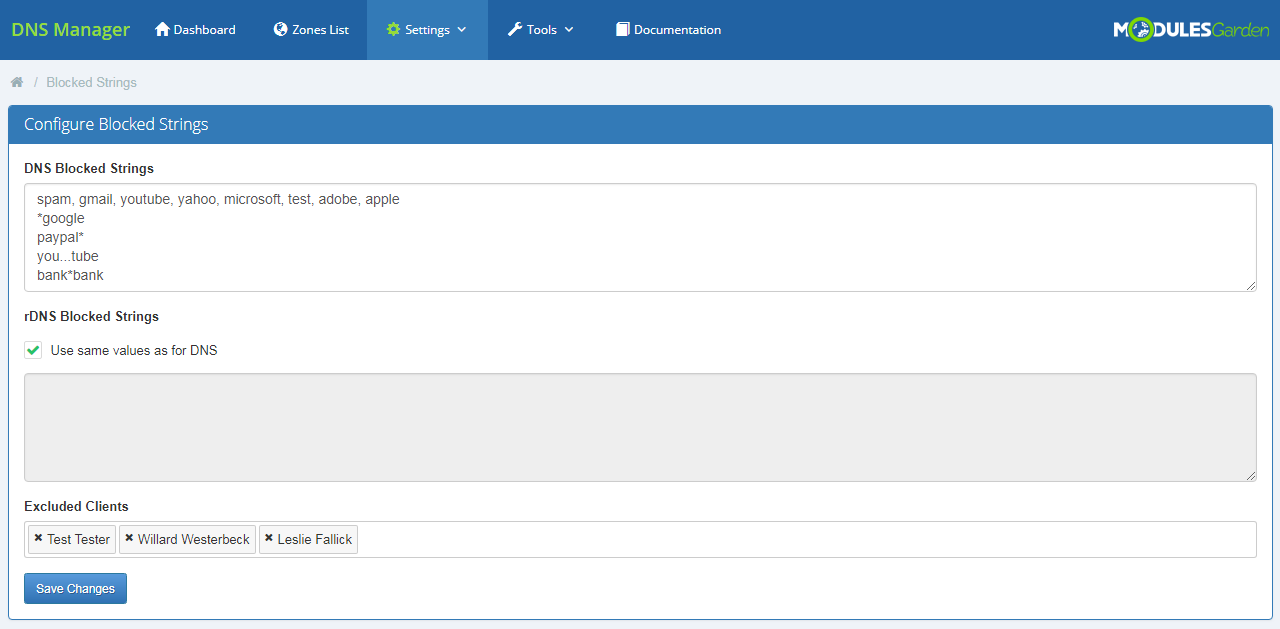 DNS Manager For WHMCS: Module Screenshot 35