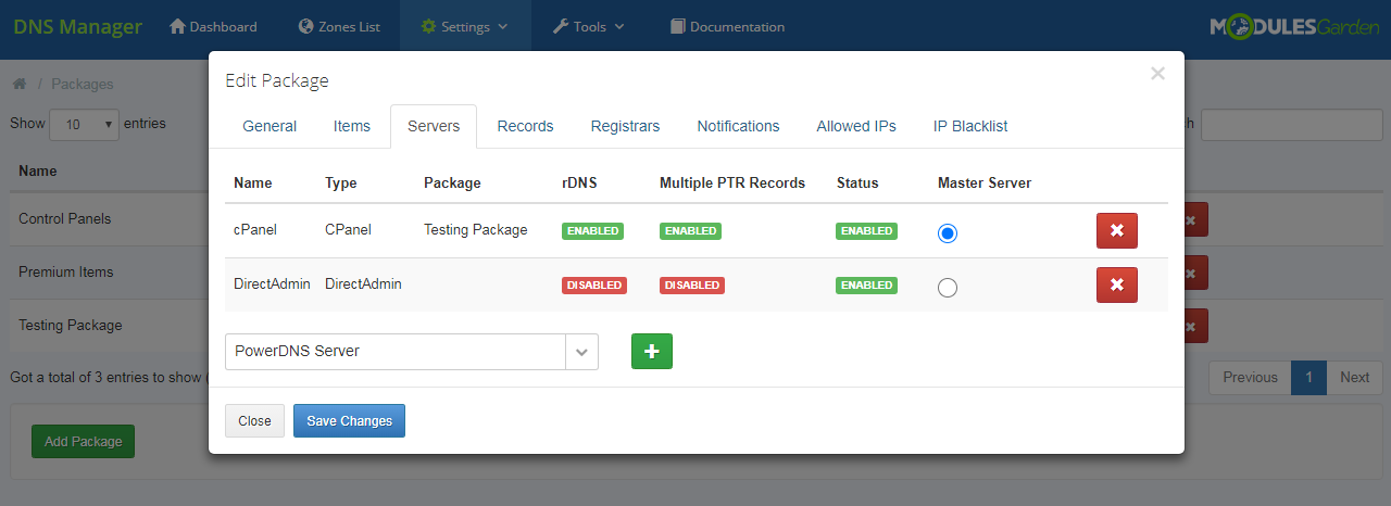 DNS Manager For WHMCS: Module Screenshot 29