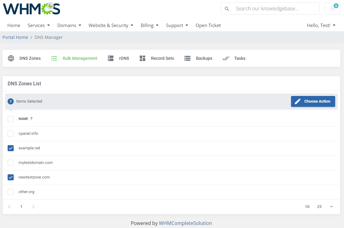 DNS Manager For WHMCS: Module Screenshot 5