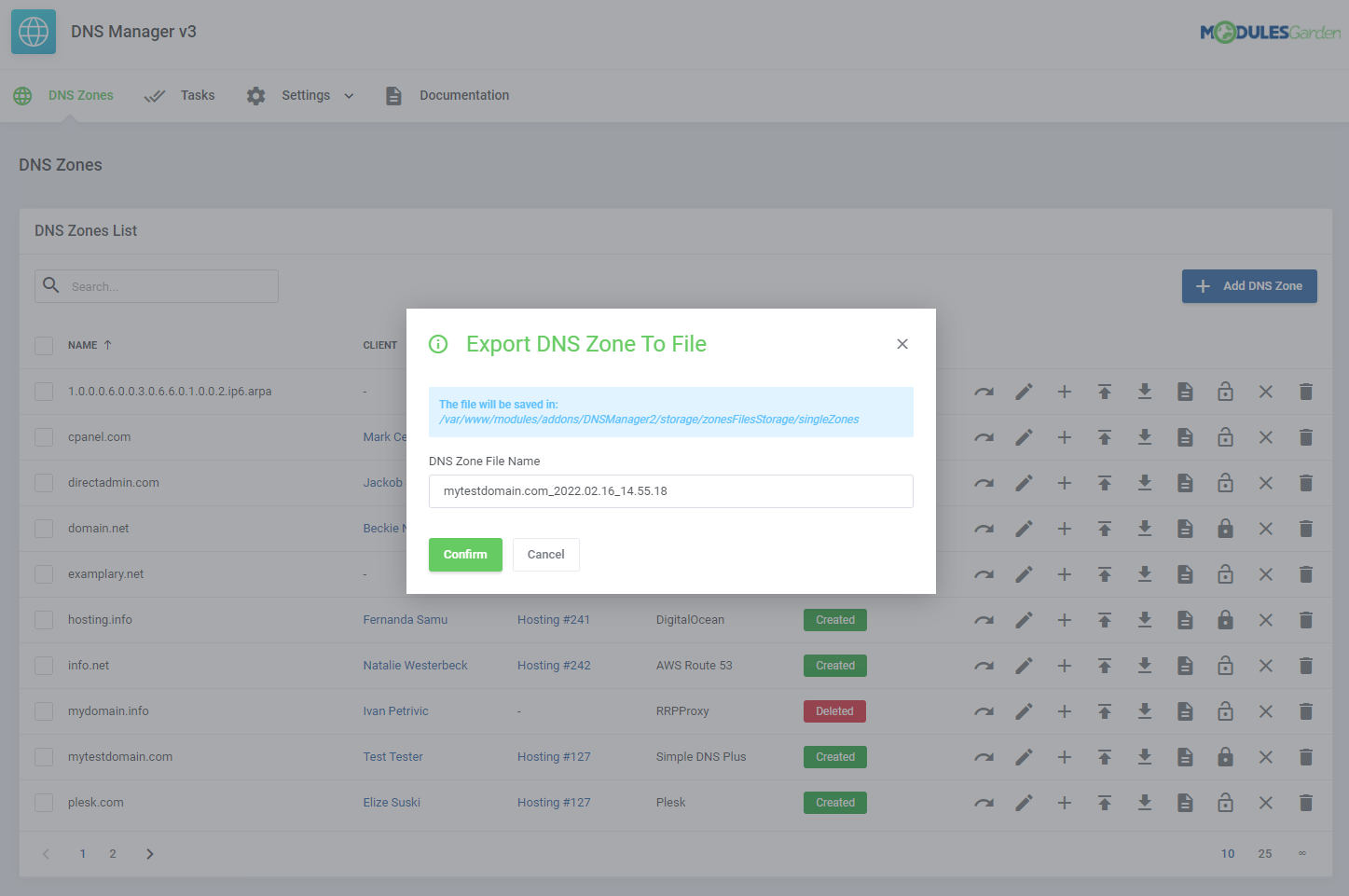 DNS Manager For WHMCS: Module Screenshot 17