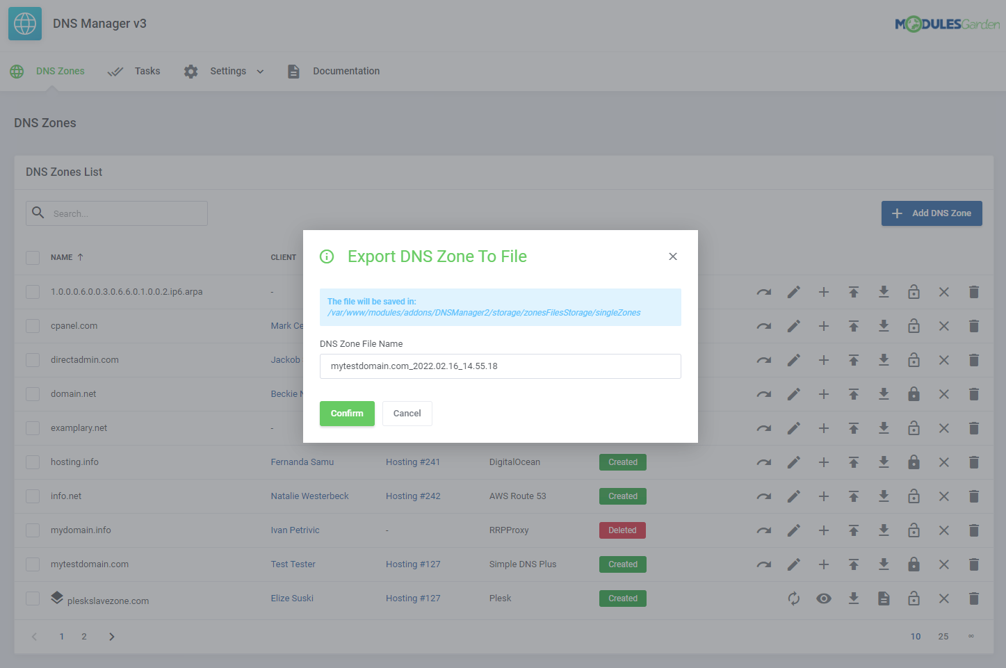 DNS Manager For WHMCS: Module Screenshot 17