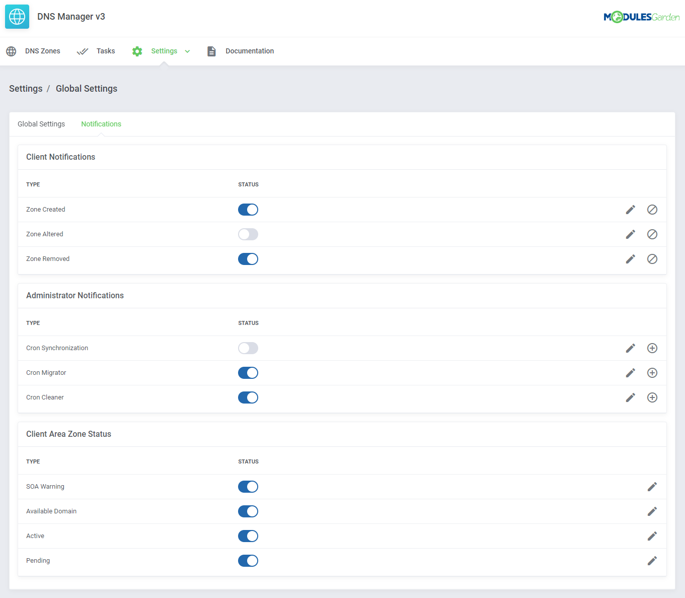 DNS Manager For WHMCS: Module Screenshot 22