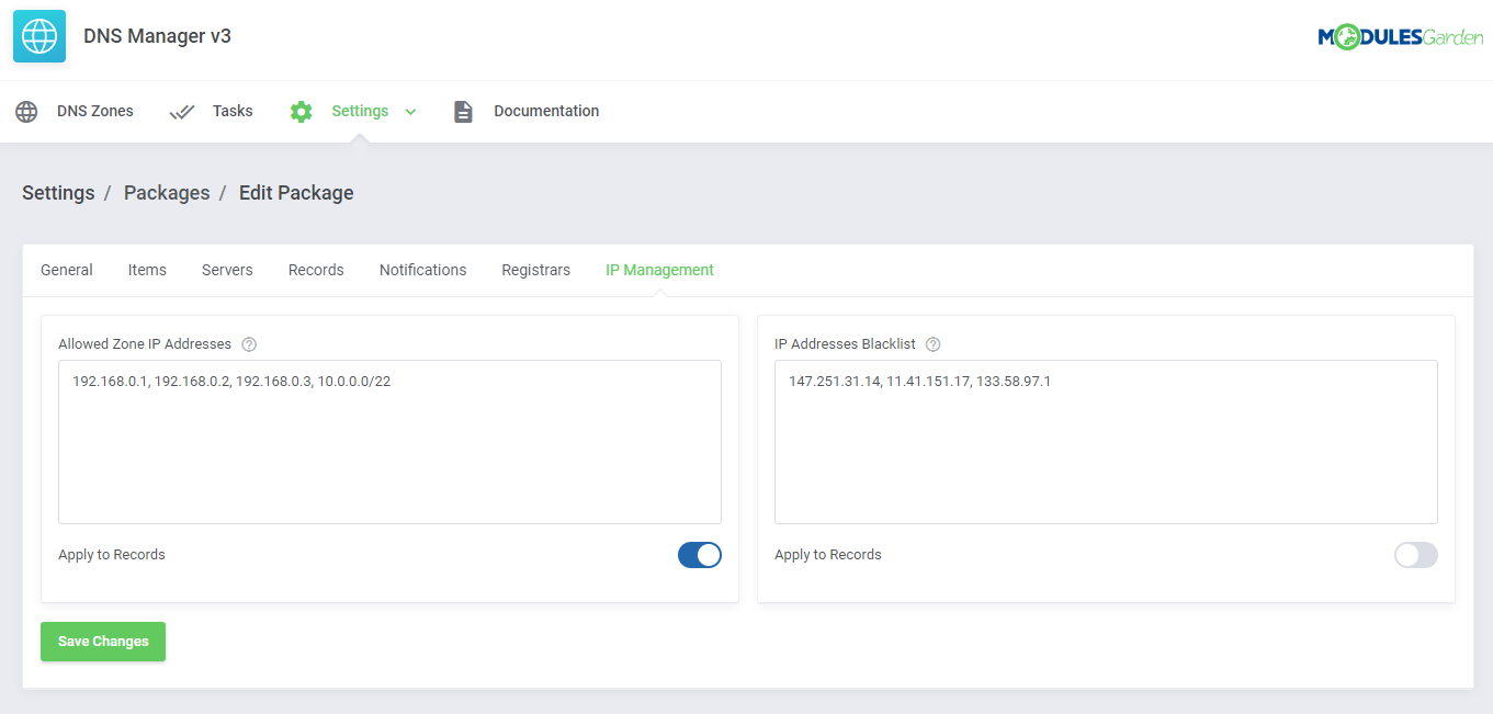 DNS Manager For WHMCS: Module Screenshot 31