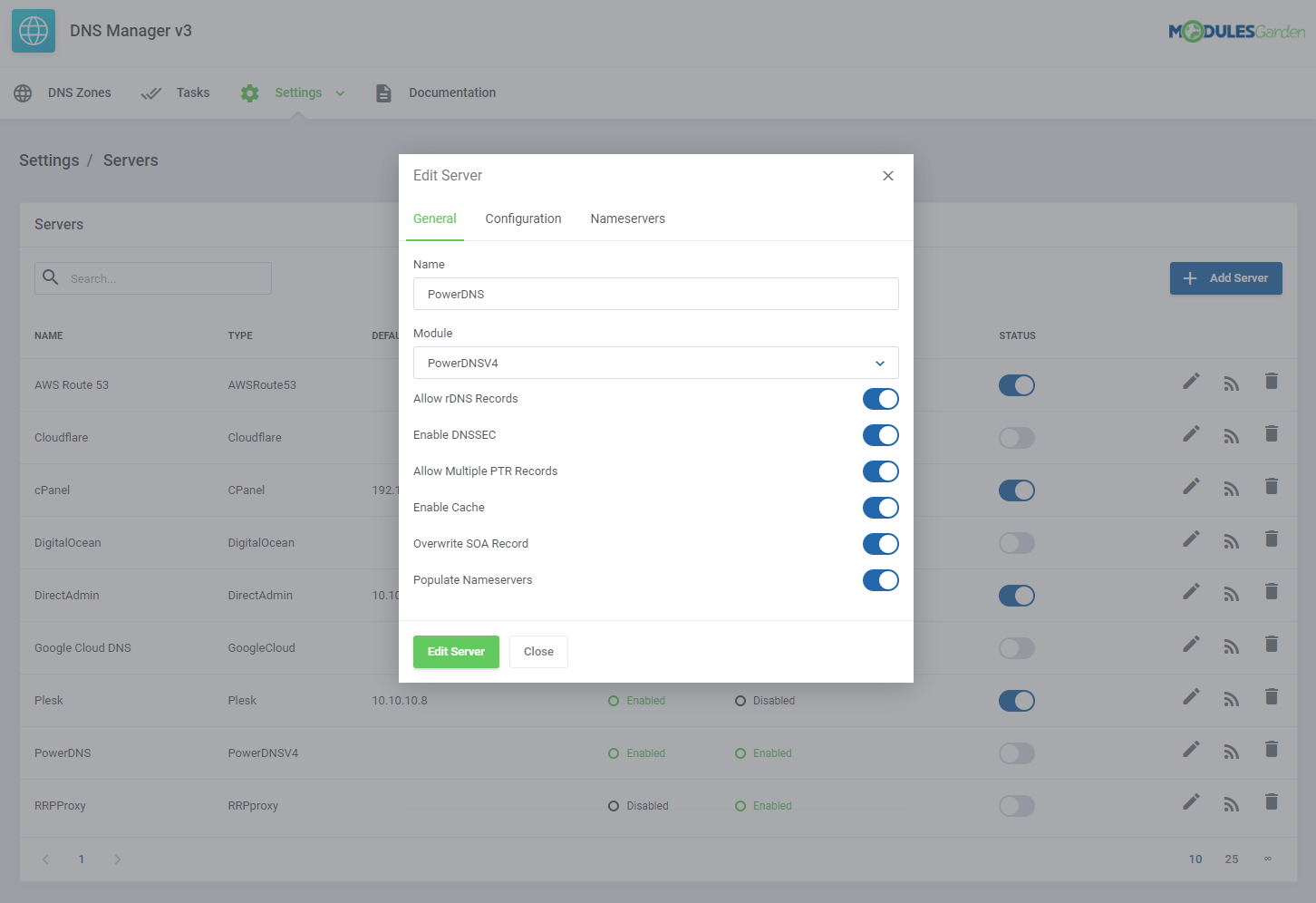 DNS Manager For WHMCS: Module Screenshot 33