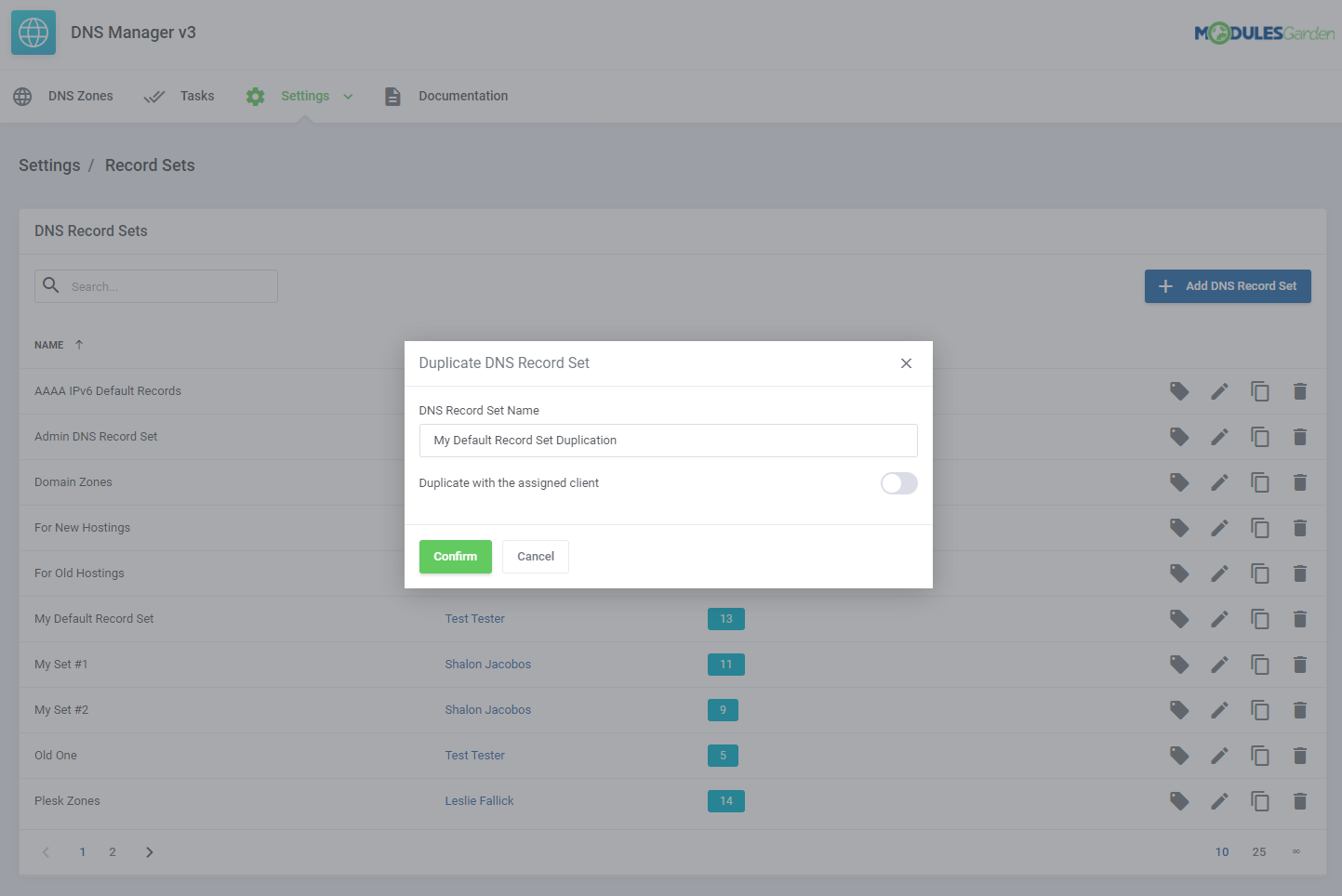 DNS Manager For WHMCS: Module Screenshot 35