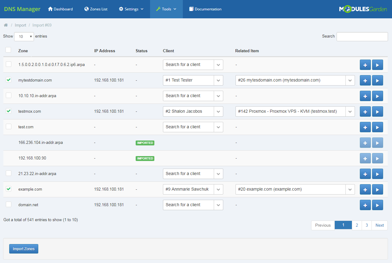 DNS Manager For WHMCS: Module Screenshot 43