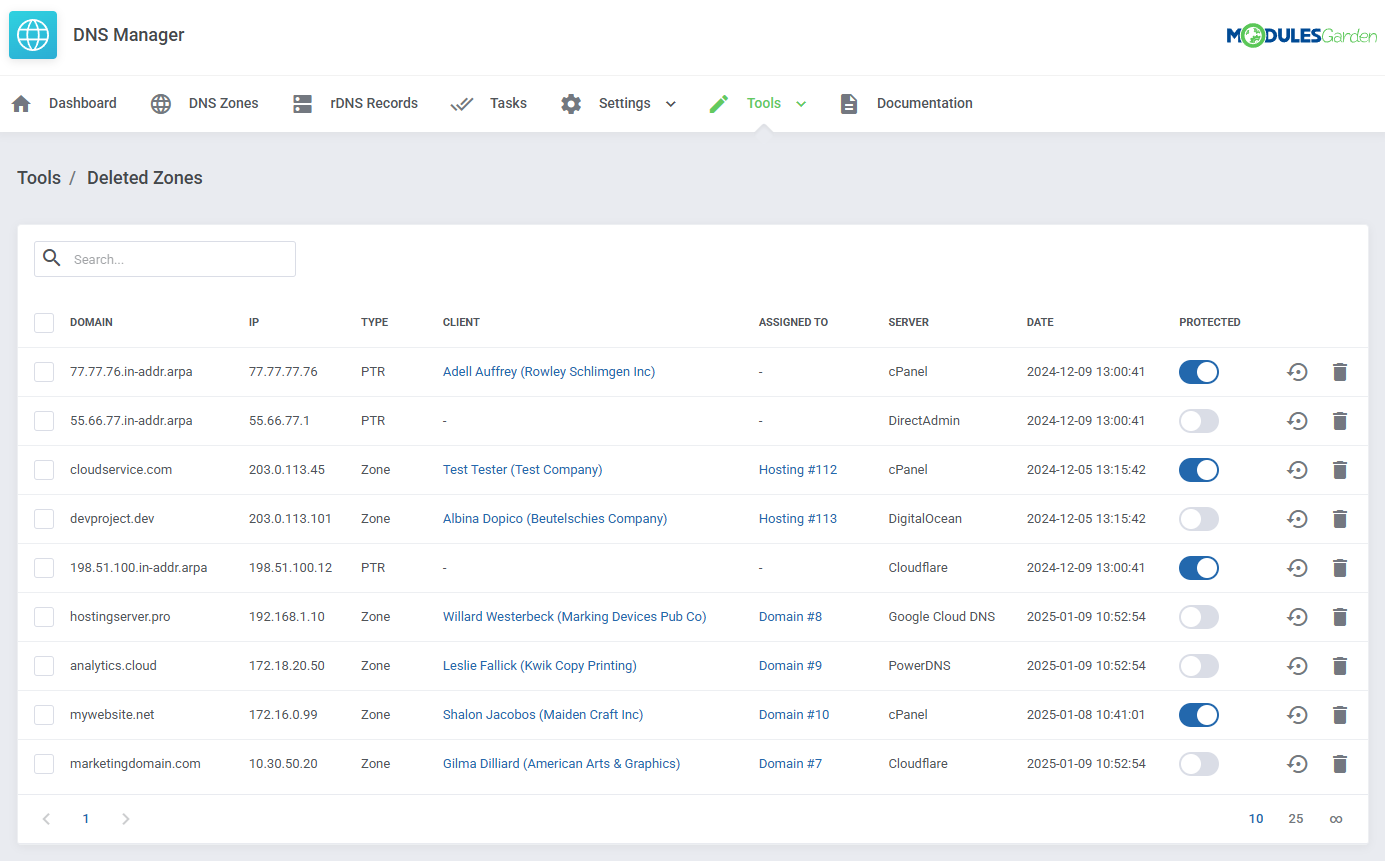 DNS Manager For WHMCS: Module Screenshot 45