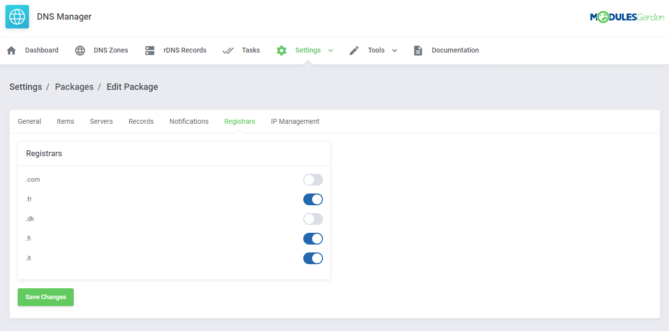 DNS Manager For WHMCS: Module Screenshot 32