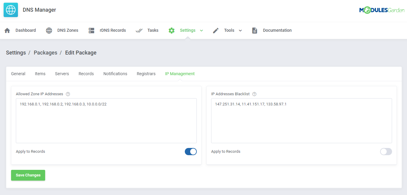 DNS Manager For WHMCS: Module Screenshot 33