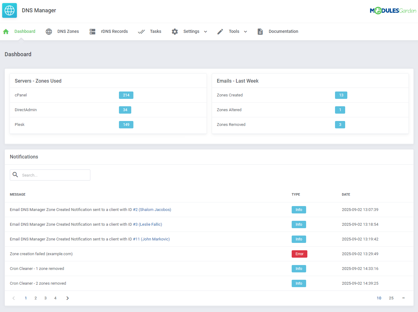 DNS Manager For WHMCS: Module Screenshot 15