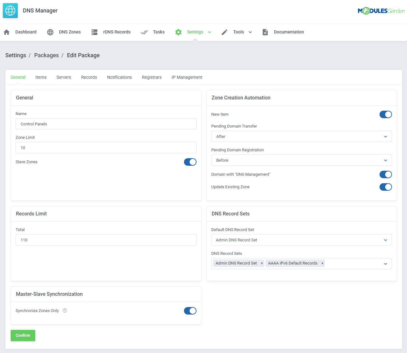 DNS Manager For WHMCS: Module Screenshot 27