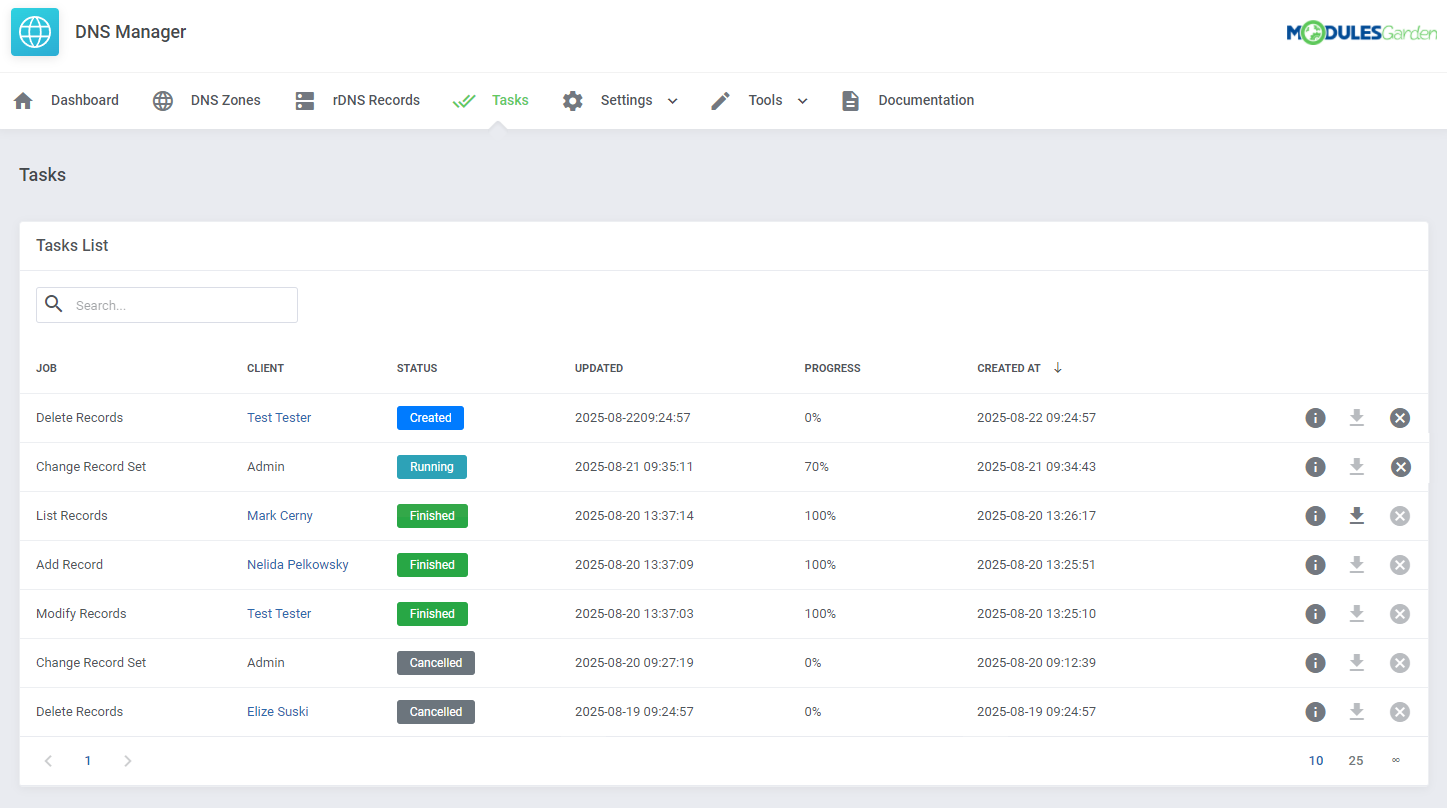 DNS Manager For WHMCS: Module Screenshot 22