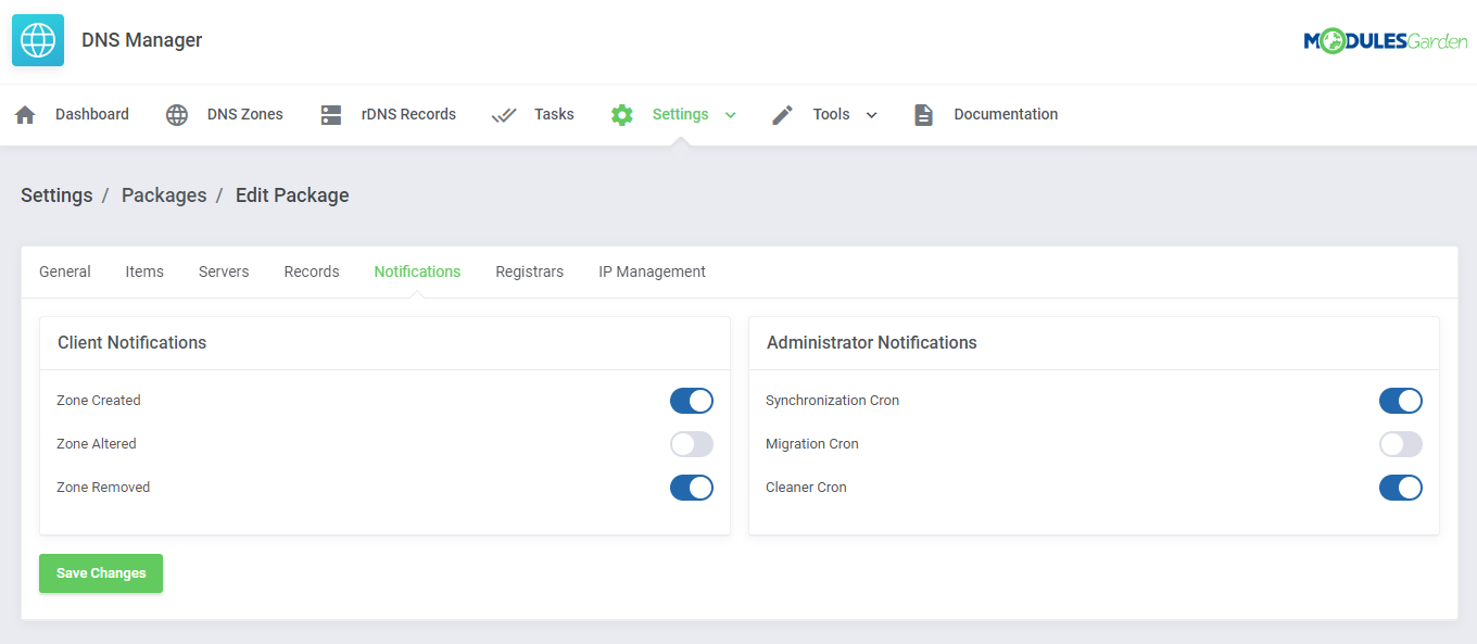 DNS Manager For WHMCS: Module Screenshot 31