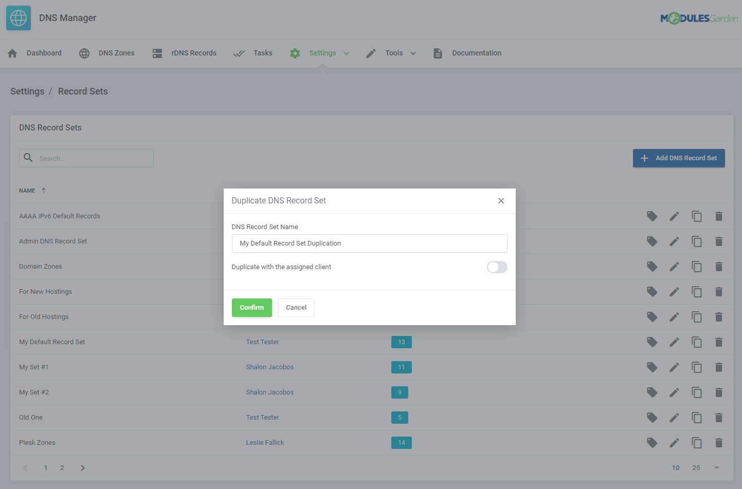 DNS Manager For WHMCS: Module Screenshot 37