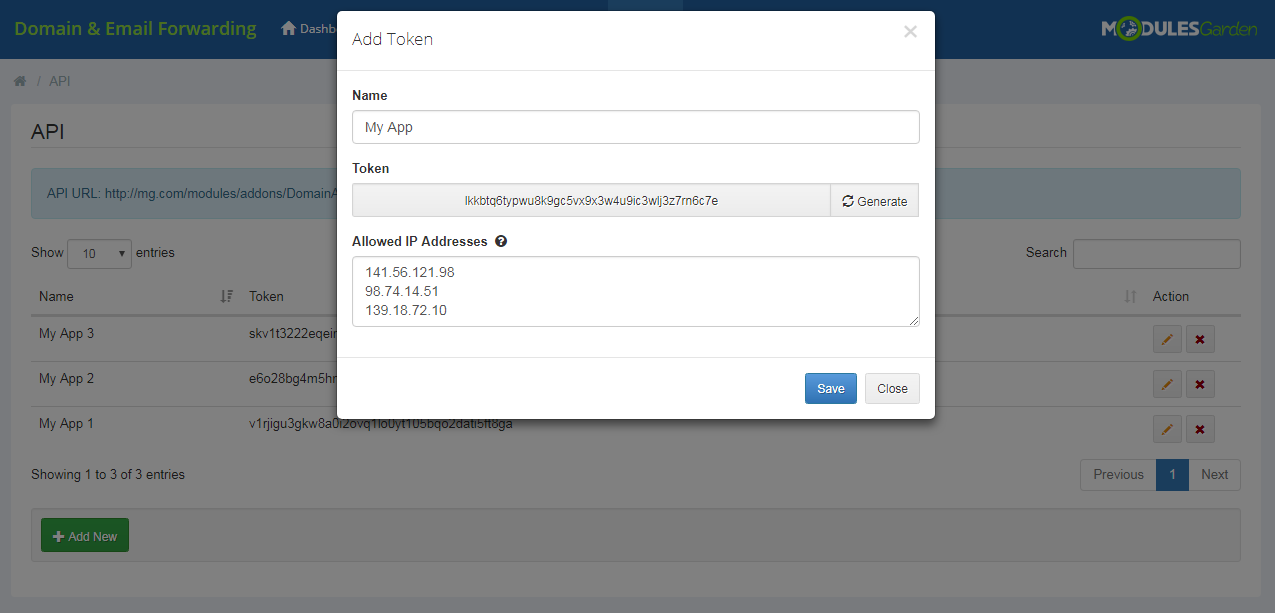 Domain & Email Forwarding For WHMCS: Module Screenshot 15