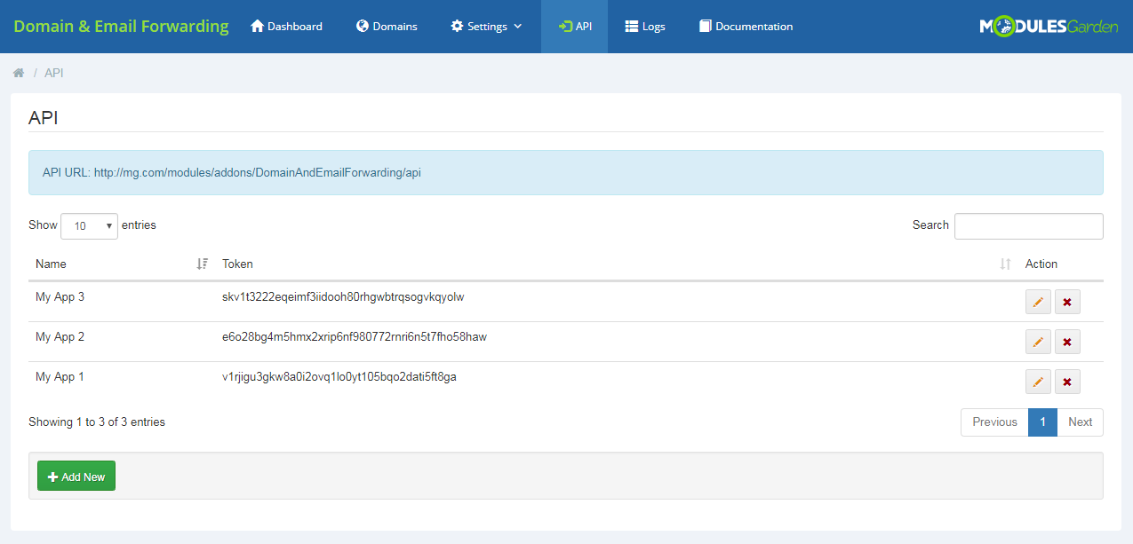 Domain & Email Forwarding For WHMCS: Module Screenshot 14