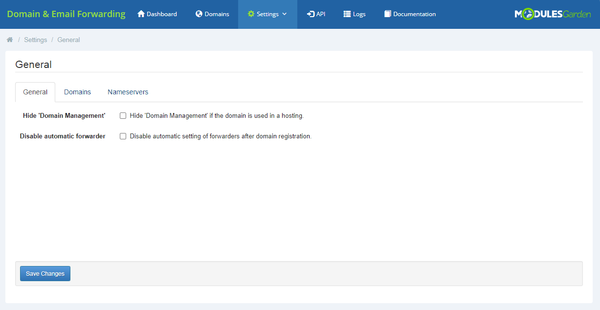 Domain & Email Forwarding For WHMCS: Module Screenshot 4