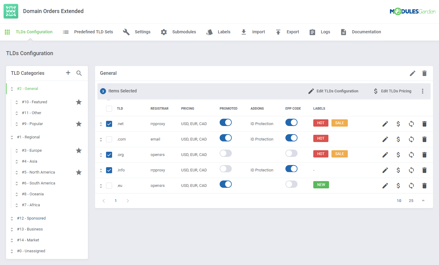 Domain Orders Extended For WHMCS: Module Screenshot 10