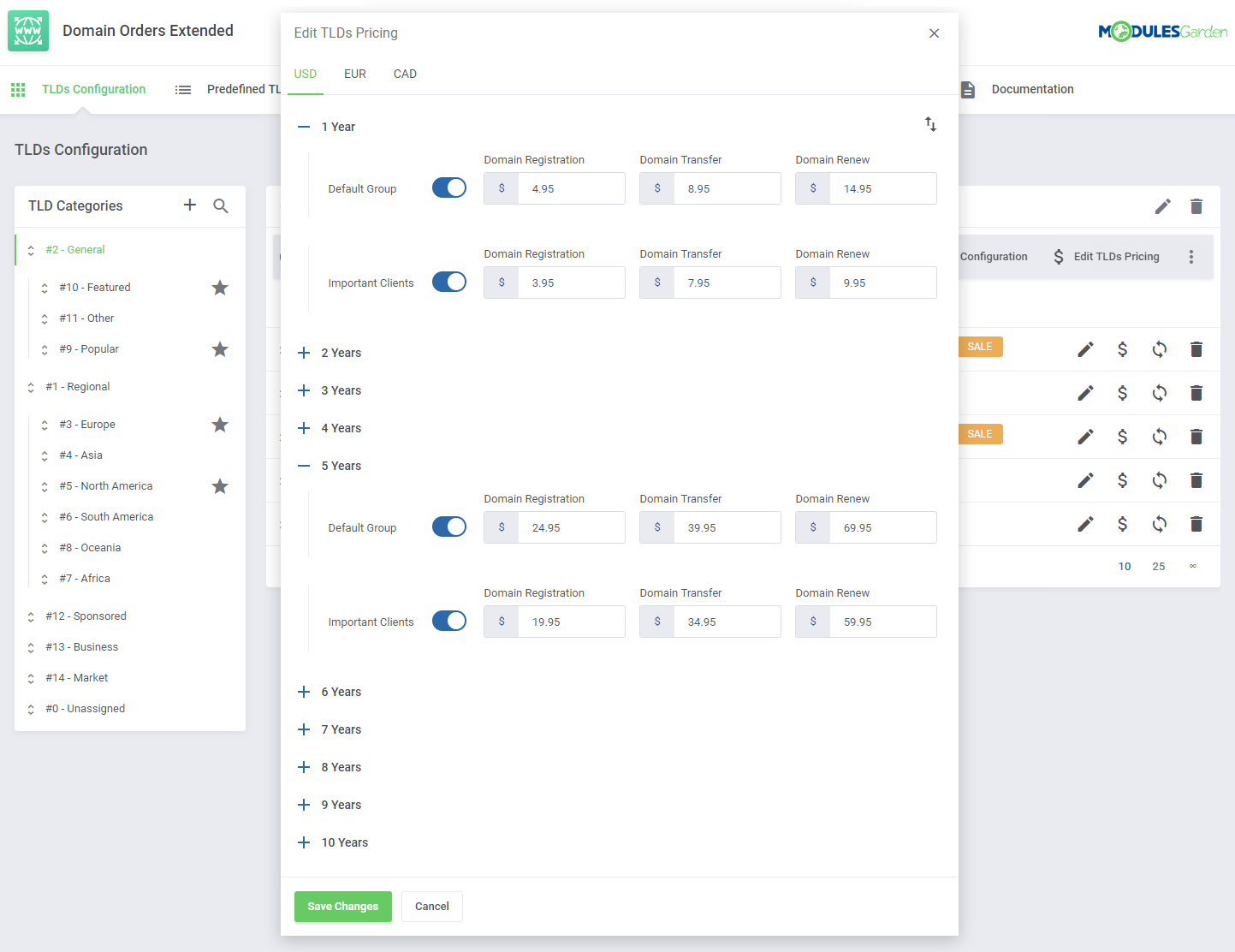 Domain Orders Extended For WHMCS: Module Screenshot 12