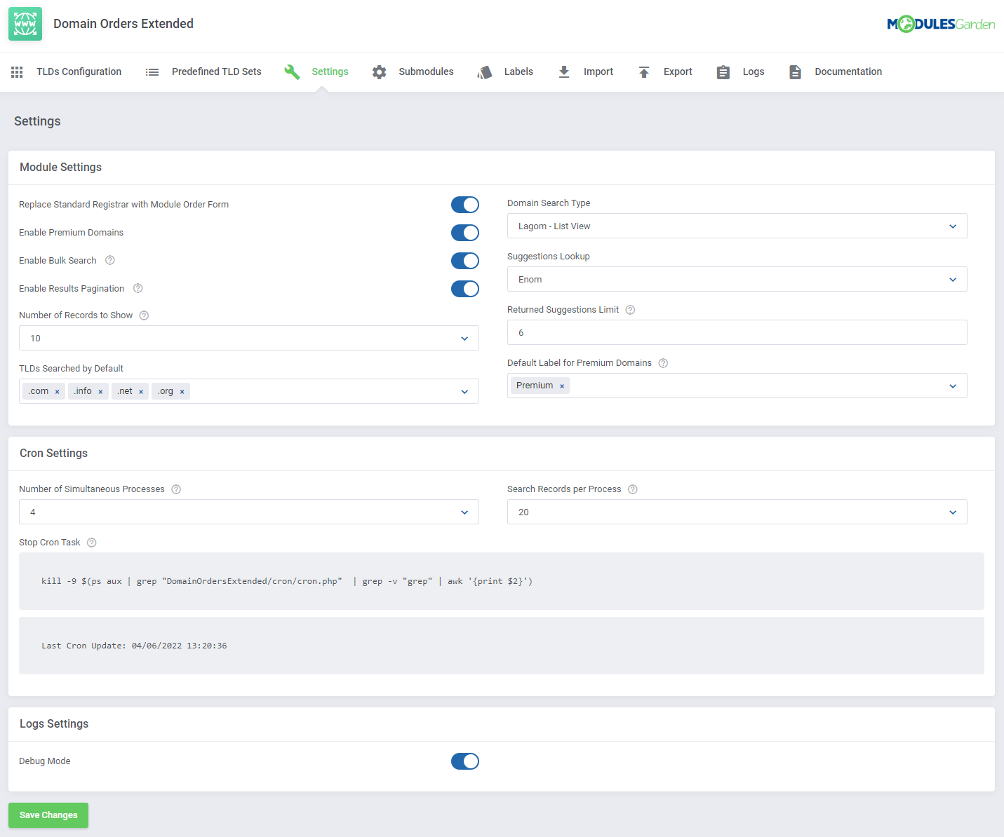 Domain Orders Extended For WHMCS: Module Screenshot 17