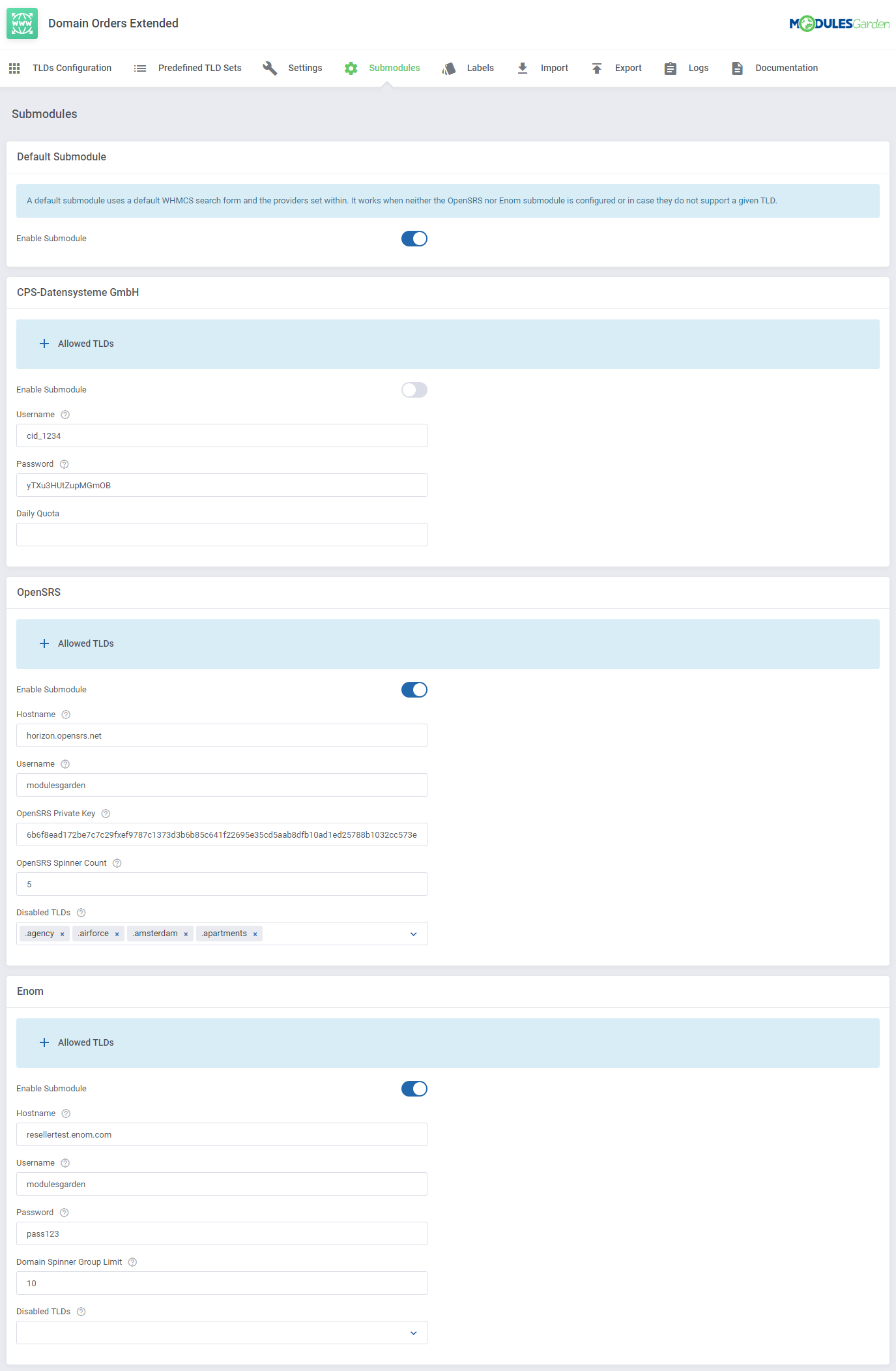 Domain Orders Extended For WHMCS: Module Screenshot 18