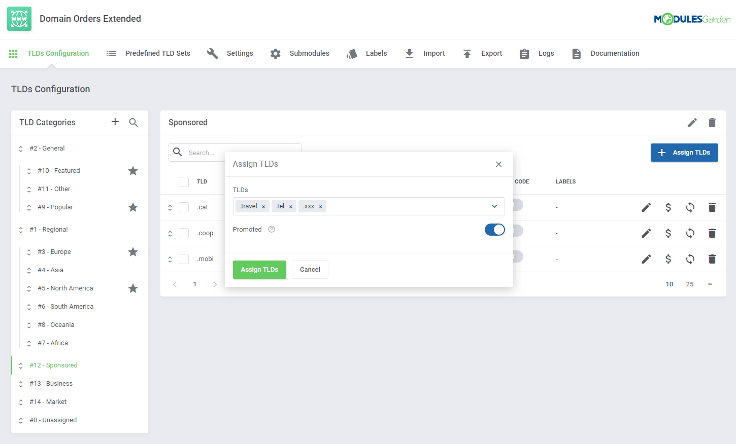 Domain Orders Extended For WHMCS: Module Screenshot 9