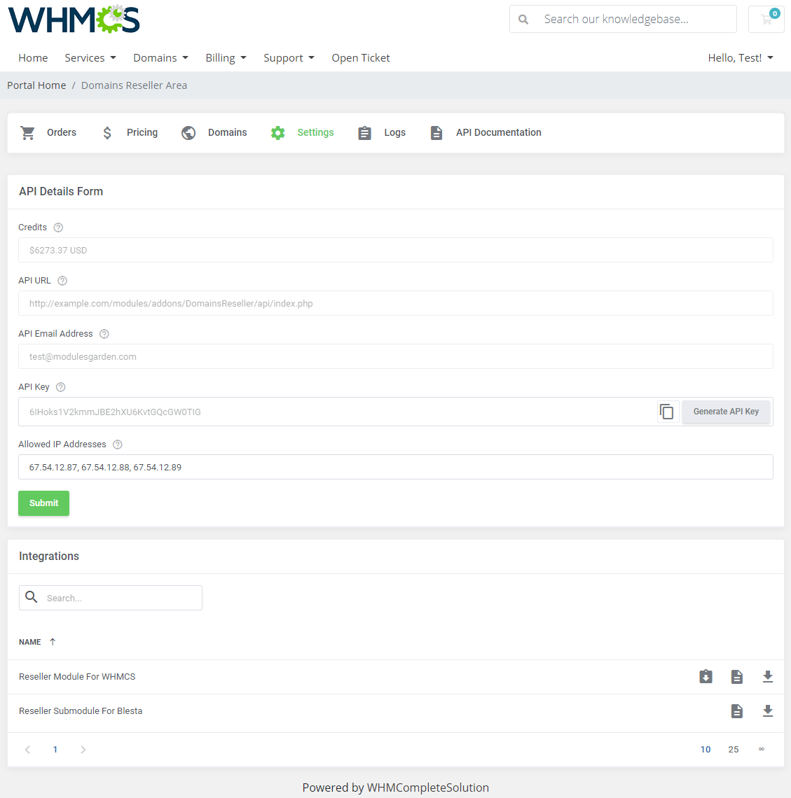 Domains Reseller For WHMCS: Module Screenshot 23