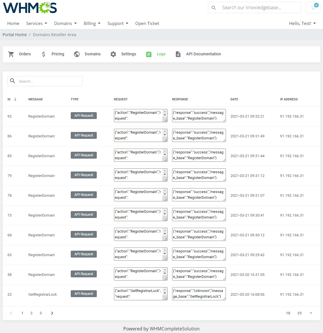 Domains Reseller For WHMCS: Module Screenshot 24