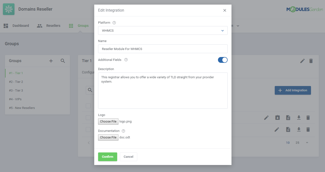 Domains Reseller For WHMCS: Module Screenshot 10