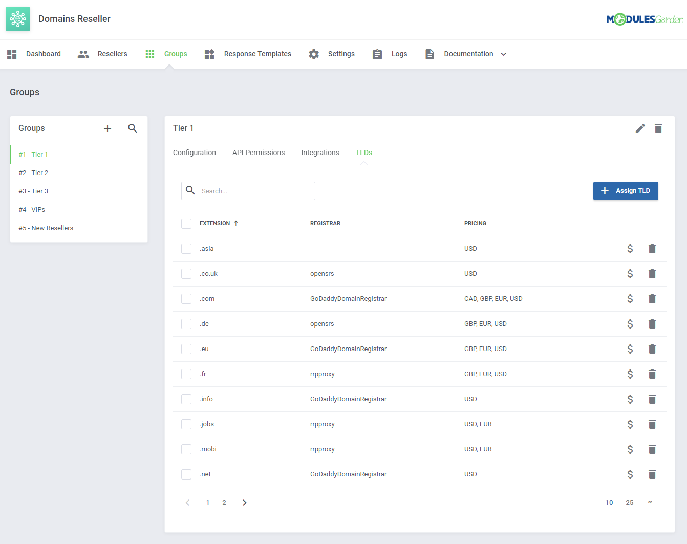 Domains Reseller For WHMCS: Module Screenshot 11