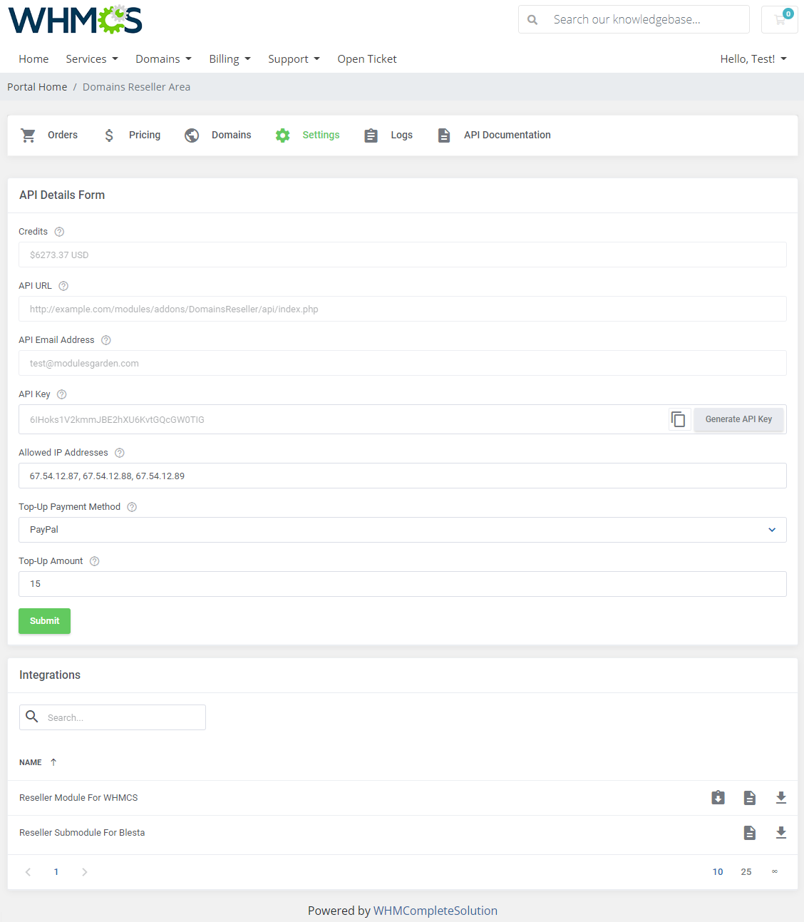 Domains Reseller For WHMCS: Module Screenshot 23