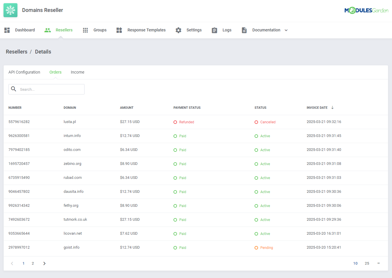 Domains Reseller For WHMCS: Module Screenshot 5