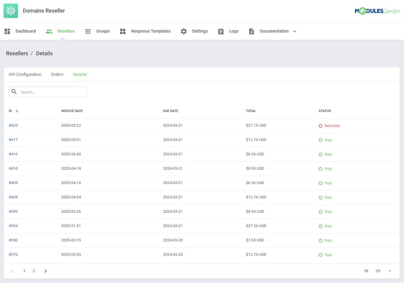 Domains Reseller For WHMCS: Module Screenshot 6