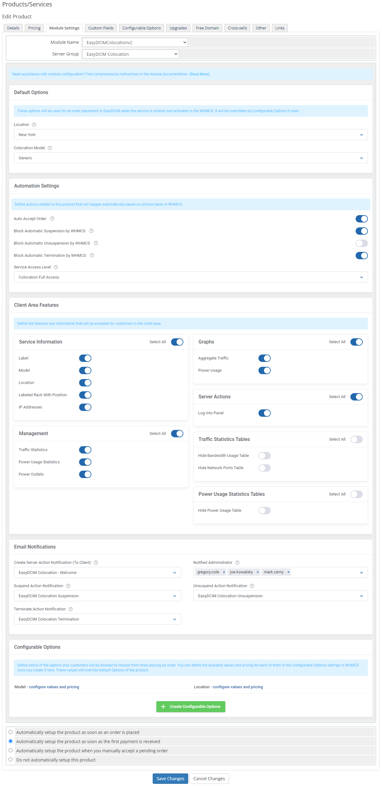 EasyDCIM Colocation For WHMCS: Module Screenshot 6