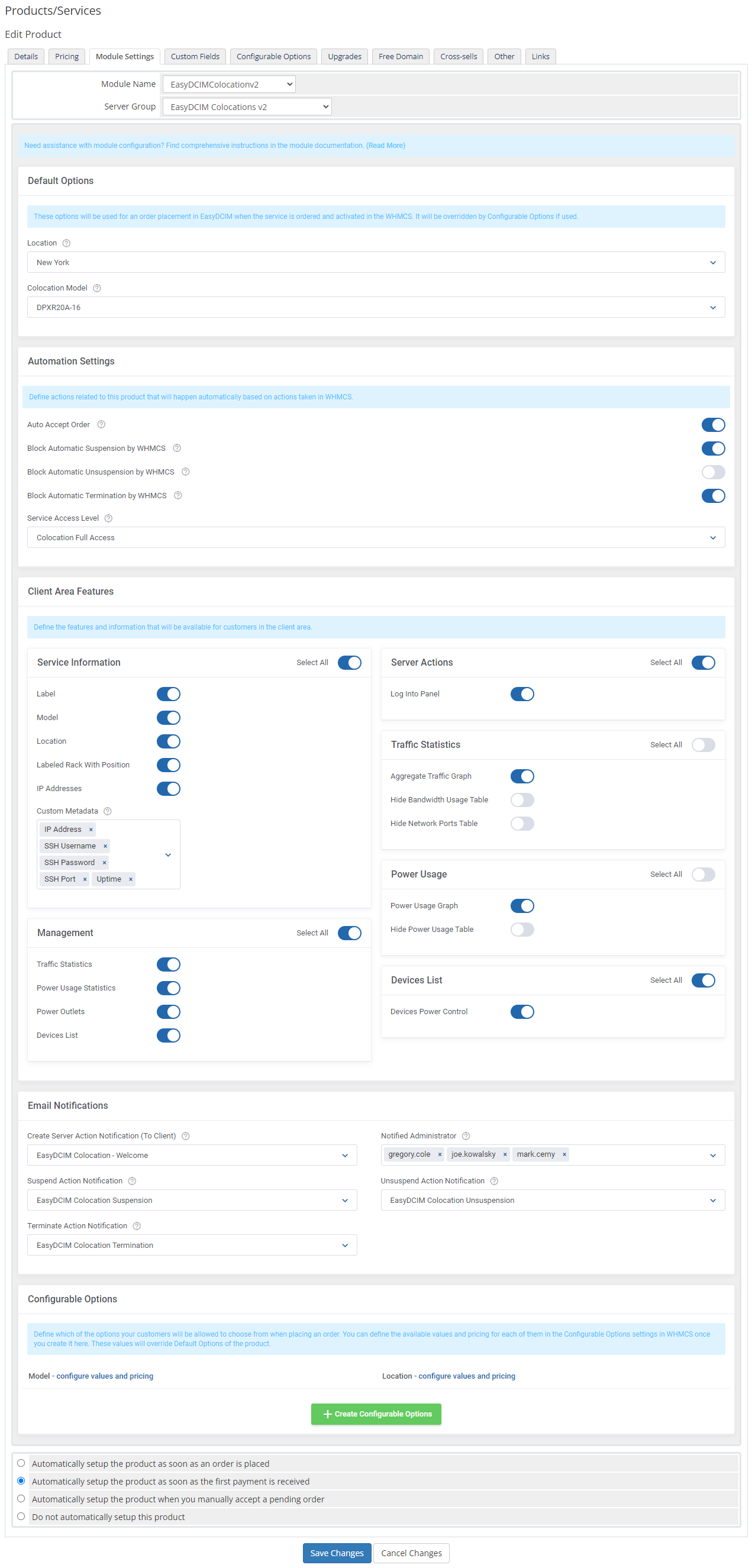 EasyDCIM Colocation For WHMCS: Module Screenshot 7