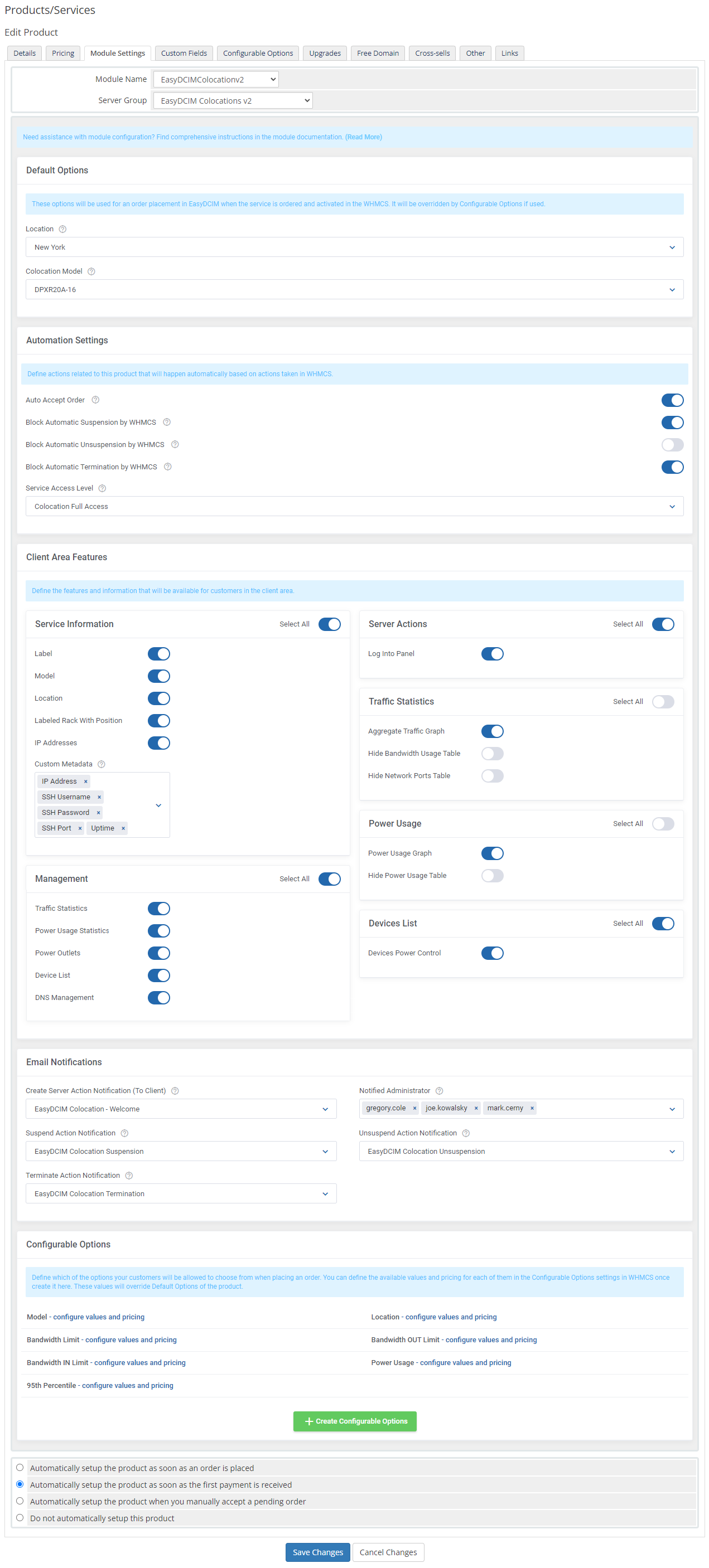 EasyDCIM Colocation For WHMCS: Module Screenshot 8