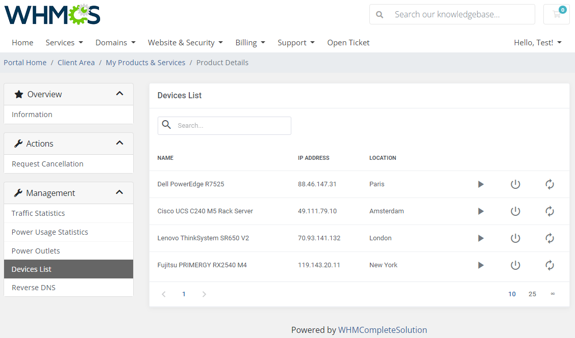 EasyDCIM Colocation For WHMCS: Module Screenshot 5