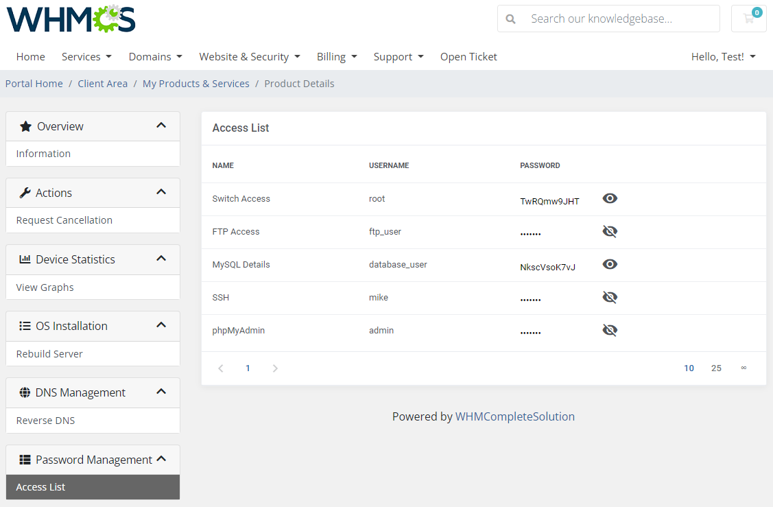 EasyDCIM Dedicated Servers For WHMCS: Module Screenshot 7