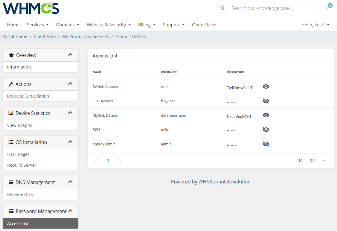 EasyDCIM Dedicated Servers For WHMCS: Module Screenshot 8