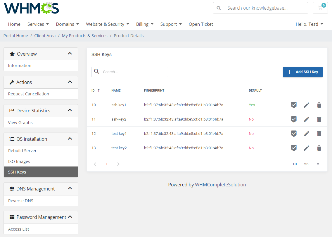EasyDCIM Dedicated Servers For WHMCS: Module Screenshot 6